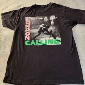 Tultex The Clash London Calling Black Tshirt With Graphics Size Large